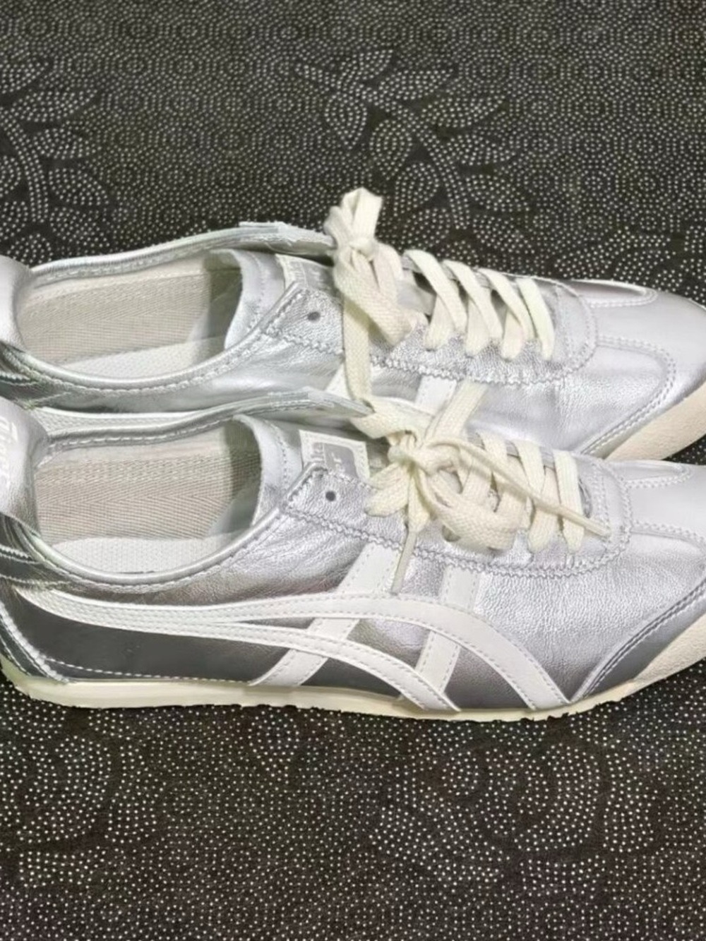 Onitsuka Tiger by Asics Silver and White Women’s Sneakers